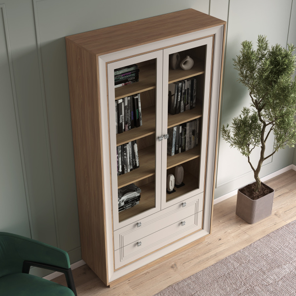 Шкаф-витрина 2-х дверная Прато