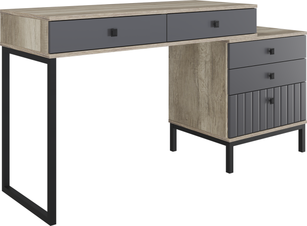 Стол туалетный Доминго (Дуб каньон монумент/Софт серый дым)