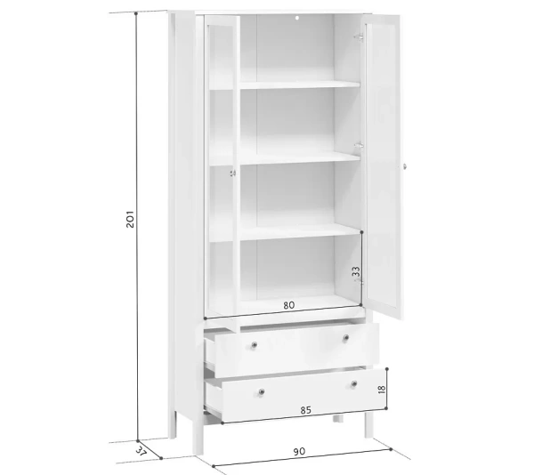 Шкаф HELGA REG2W2S