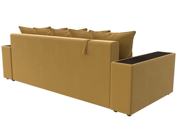 Диван прямой Дубай полки справа Микровельвет