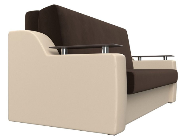 Диван прямой аккордеон Сенатор 160 Микровельвет\Экокожа