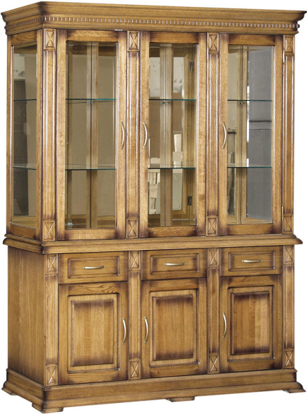 Шкаф комбинированный 3д Верди Классик П1.0487.0.20 (Дуб рустикаль с патинированием)