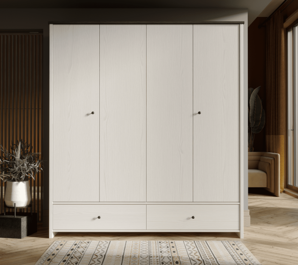 Шкаф платяной ПОРТО SZF4D2S