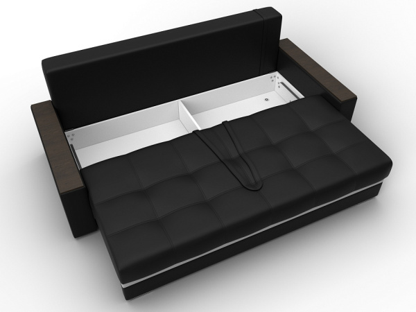 Диван прямой с декором Лига-096 НПБ Экокожа