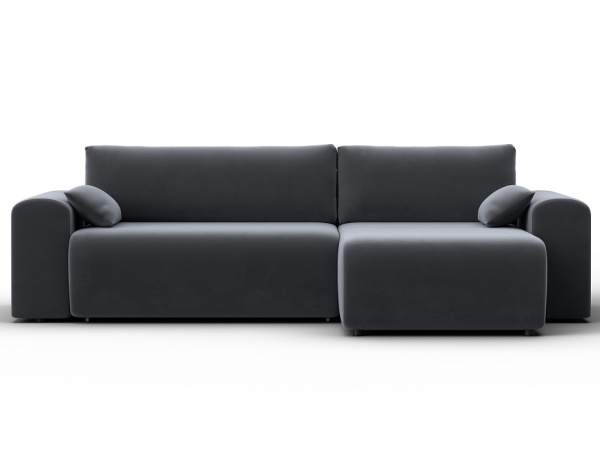 Диван угловой Лига-099 угол универсальный Велюр (SEVEN 17 серый)