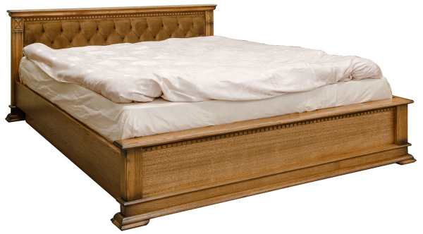 Кровать двойная Верди Классик П3.0487.1.24 с подъёмным механизмом (Дуб рустикаль с патинированием 1600*2000)