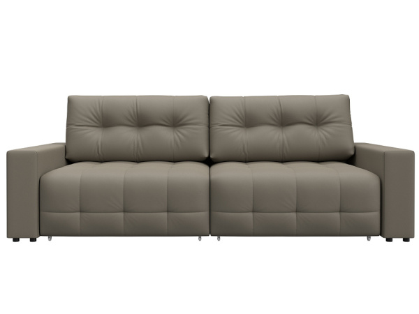 Диван прямой с полками Лига-053 НПБ Экокожа (GRIFON 04 бежевый)