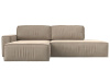 Диван угловой Прага модерн левый угол Велюр (Бежевый)