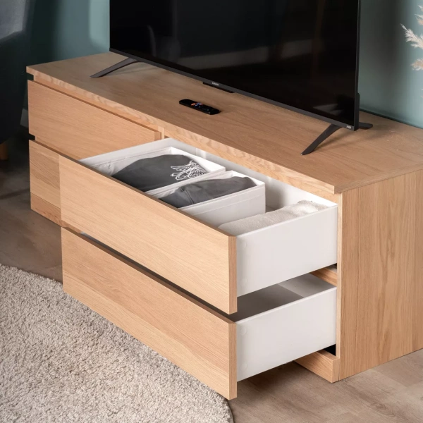 Комод Варма Прайм 4Д дуб беленый