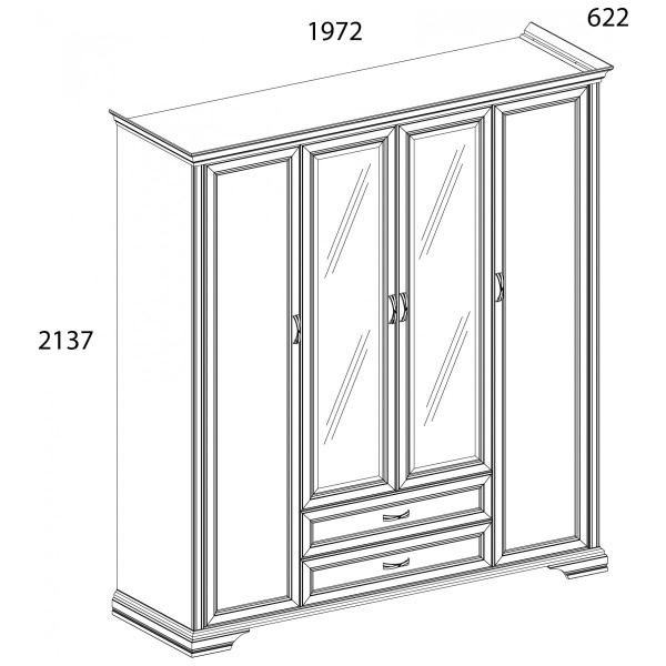 Шкаф 4D2S Z  МОНАКО