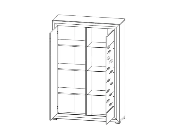 Шкаф с подсветкой MALTA B136-REG1W1D