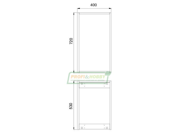 Шкаф Напольный 40x53x72 Глубокий + 4 ящика