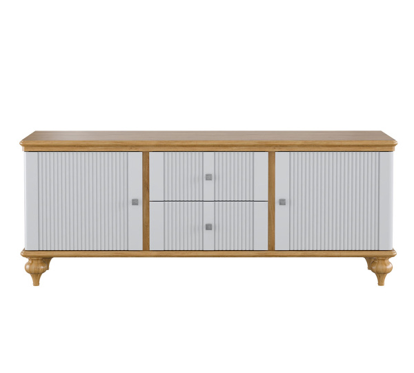 Тумба ТВ Рандеву 22 (Белый лак/Антик 24)