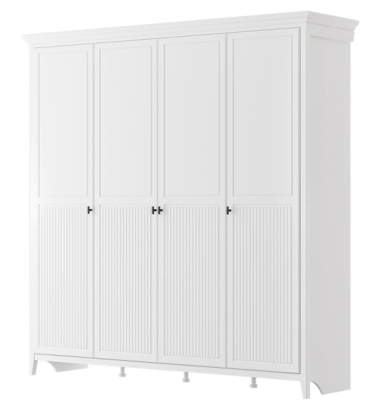 Шкаф Никеа ШР-4 (ЛДСП Белый снег/Лак Белый)