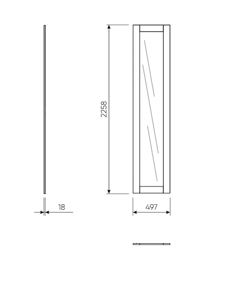 2.06.14.370.1 МАКС дверь 50 (с зеркалом) белая