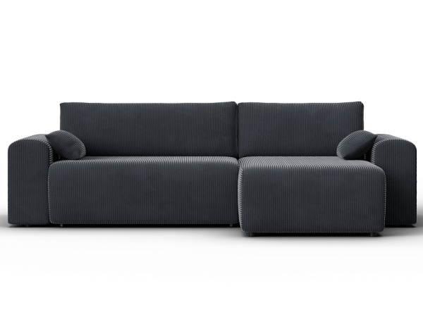 Диван угловой Лига-099 угол универсальный Велюр (Vertical серый)