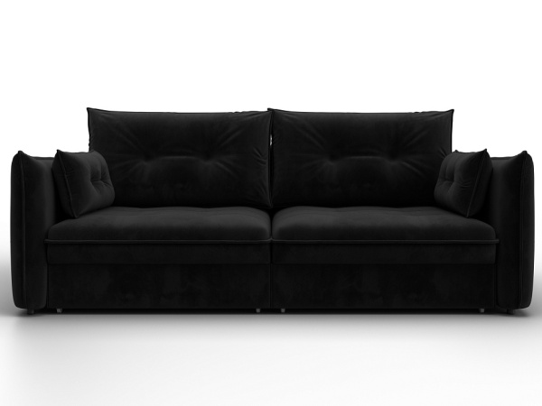 Диван прямой Лига-100 НПБ Велюр (SEVEN 35 черный)