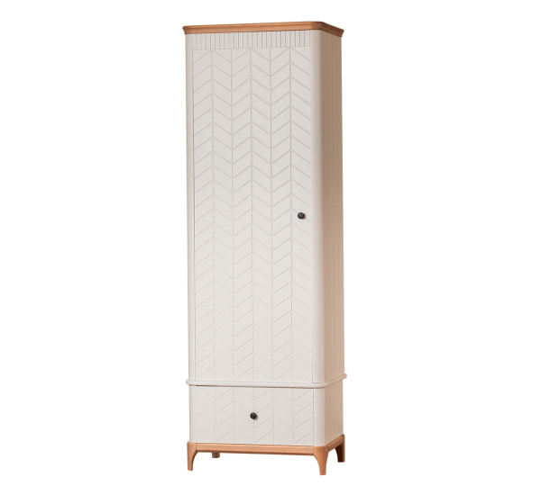 Шкаф одностворчатый Вида №1 (Фасад Ёлка, Цвет Эмаль,  Высота ножек 180)