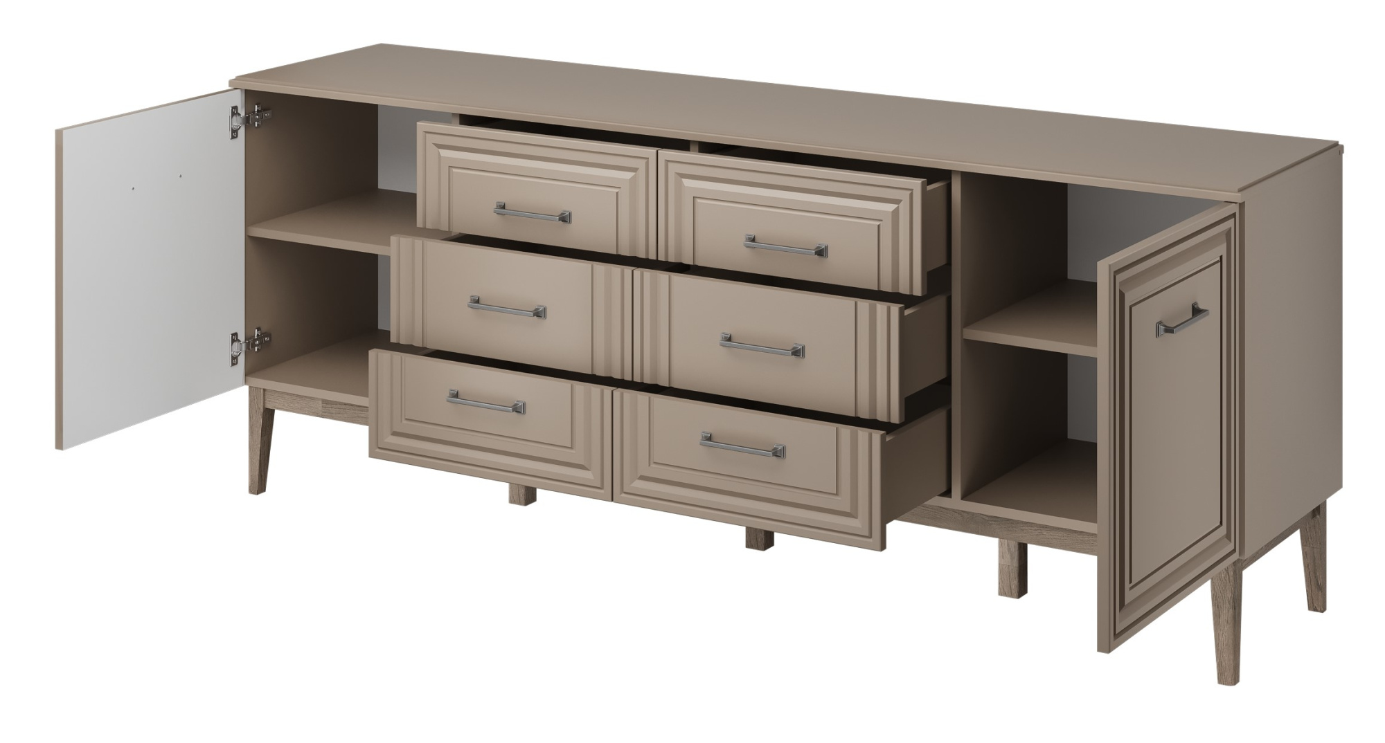 Комод Гориция 6 ящиков 2 двери