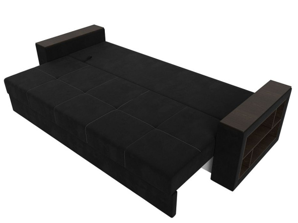 Диван прямой Дубай Лайт полки справа Микровельвет