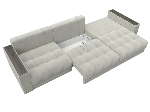 Диван прямой с декором Лига-049 НПБ Лонг Велюр