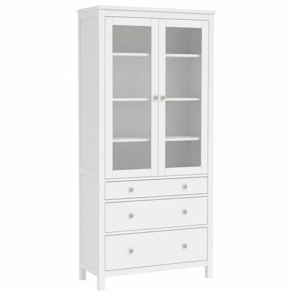Шкаф для посуды Кантри Hemnes 23 ММЦ (Белый лак)