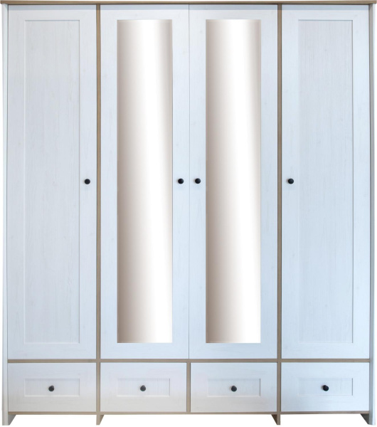 Шкаф для одежды 4д Парма П7.050.1.10-01 (Сосна рандерс + дуб кантри золотой)