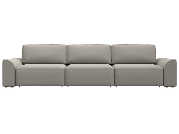 Диван прямой Лига-048 НПБ Лонг Рогожка (Амур 02 бежевый)