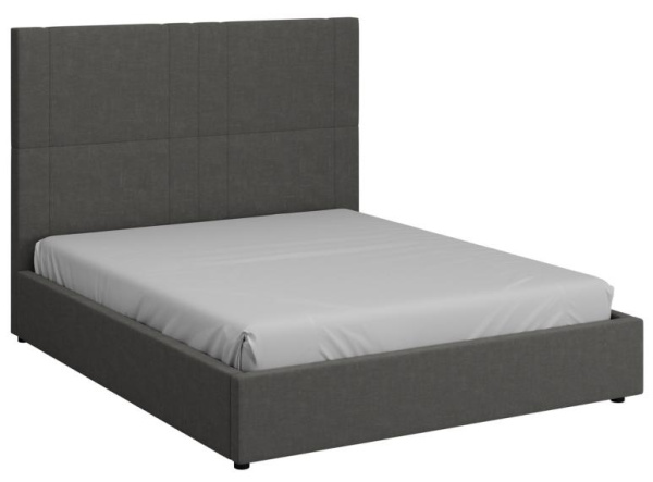 Кровать двуспальная Клео (СТАНДАРТ, 5 ВАРИАНТ антрацит Без подъемного механизма 1600х2000)