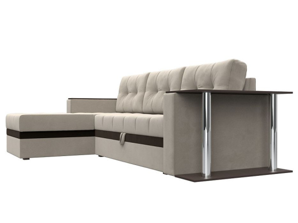 Диван угловой Атланта М левый угол Микровельвет