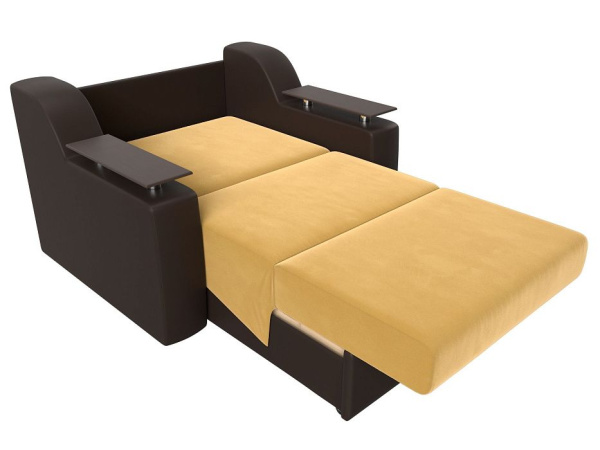 Диван прямой аккордеон Сенатор 120 Микровельвет\Экокожа