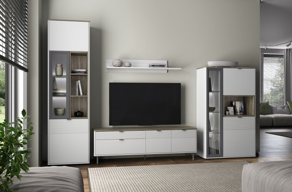 Шкаф с витриной 1V2DN SIMPLE