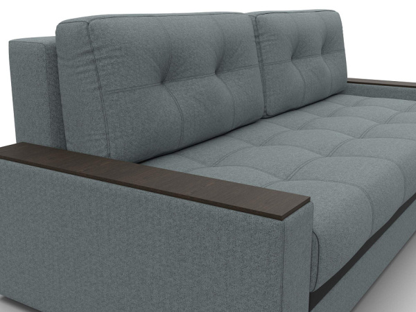 Диван прямой с декором Лига-096 НПБ Рогожка;Экокожа