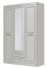 Шкаф распашной Олимп ШР-3 (1 зеркало ЛДСП Холодный серый/ МДФ (лак) Фисташковый)
