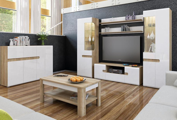 Шкаф с витриной Леонардо МН-026-01