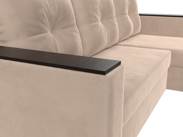 Диван угловой Атланта без стола правый угол Велюр