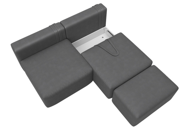 Диван прямой модульный с пуфом Лига-060 НПБ Замша