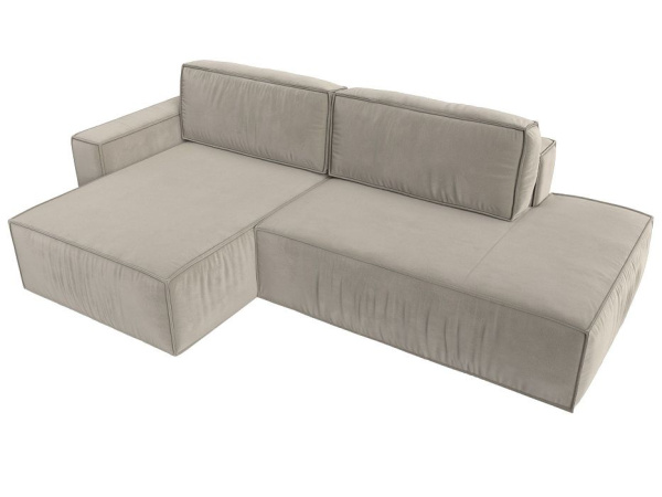 Диван угловой Прага модерн левый угол Микровельвет