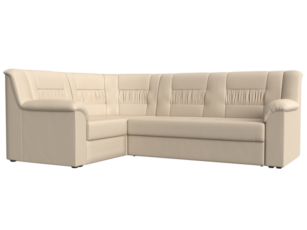 Диван угловой Карелия левый угол Экокожа (Бежевый)