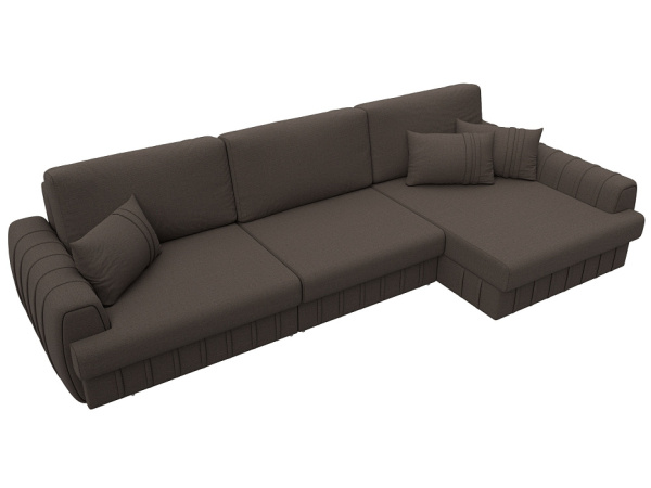 Диван угловой Лига-057 НПБ Лонг угол правый Рогожка