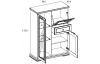 Шкаф с витриной 1V2D1S СЕВИЛЛА