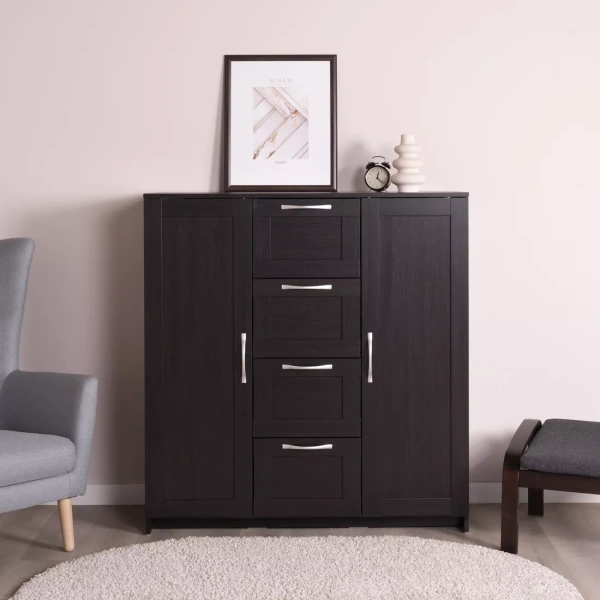 Тумба СИРИУС двухдверная с четырьмя ящиками