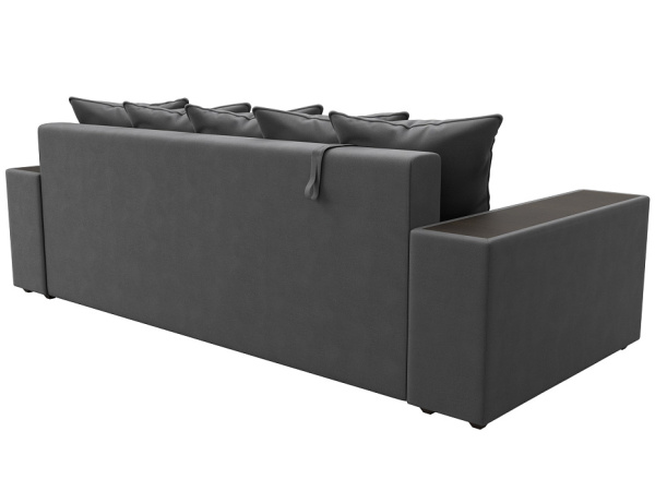 Диван прямой Дубай полки справа Замша