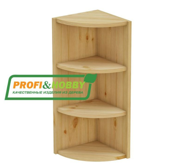 Шкаф стеллаж завершающий 720 (Цвет без покрытия)