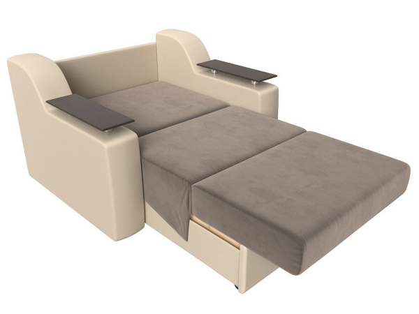 Диван прямой аккордеон Сенатор 100 Велюр\Экокожа