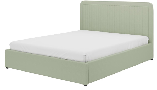 Кровать двуспальная Луиза (СТАНДАРТ, 6 ВАРИАНТ зелёный самшит Без подъемного механизма 1600х2000)