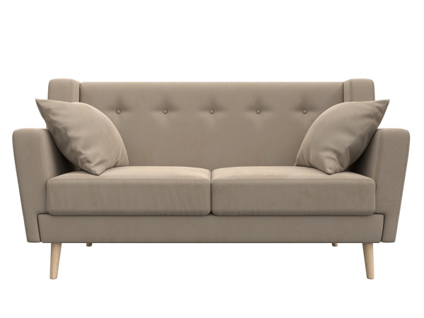 Диван кухонный прямой Брайтон 2 Велюр (Бежевый)