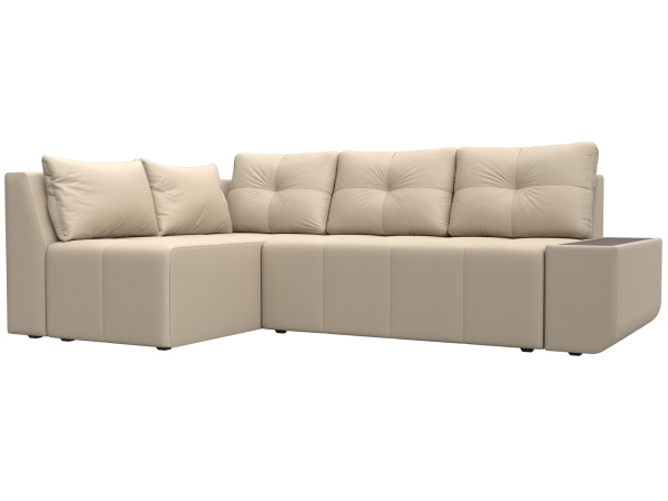 Диван угловой Амадэус левый угол Экокожа (Бежевый)