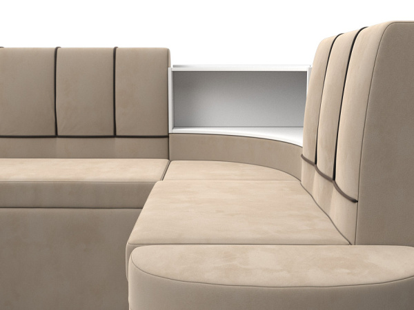 Диван кухонный П-образный Тефида Велюр