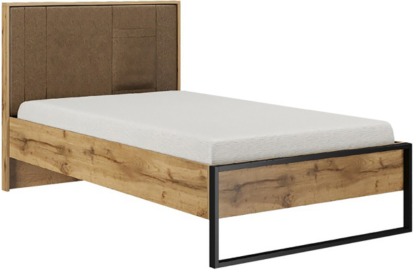 Кровать Гранд 1200 с настилом (Дуб вотан)